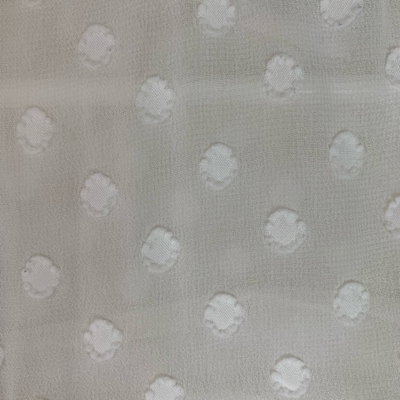 Halogen White Tiered Polka Dot Bell Sleeve Top - Picture 5 of 9